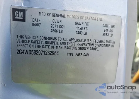 2006 Buick Lacrosse Cx z USA, uszkodzony, nr VIN 2G4WC582261156005